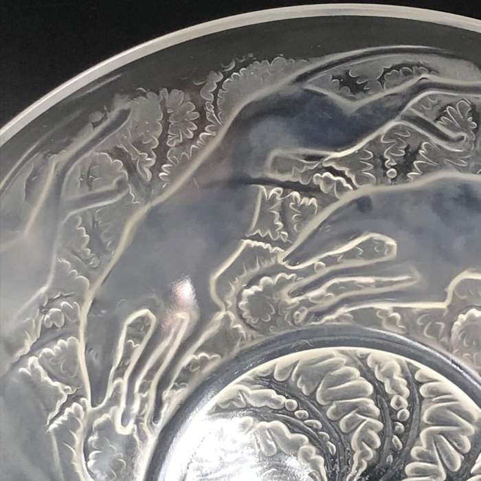 Rene Lalique Art Deco Chiens Bowl C1930