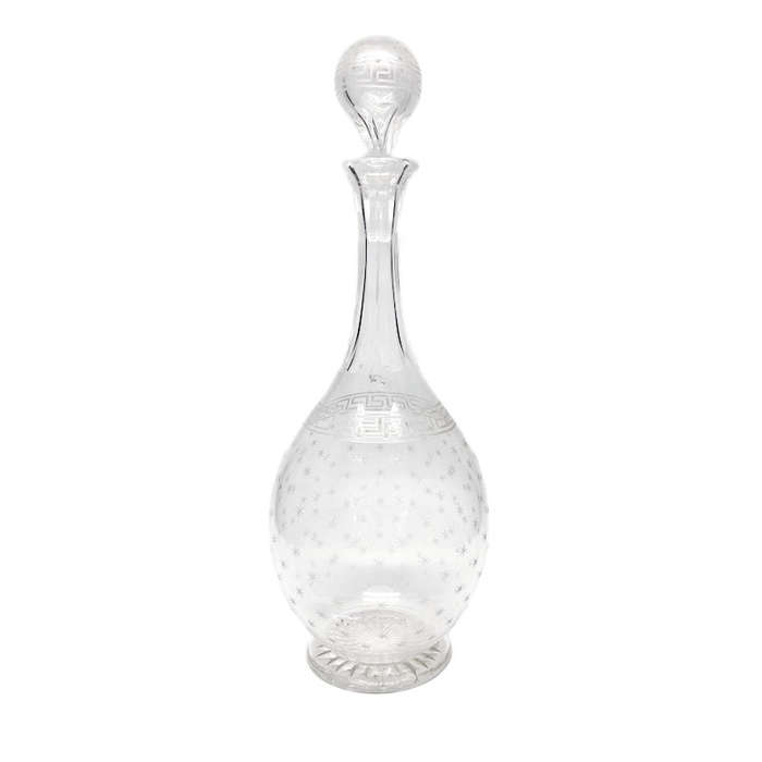 Edwardian Acid Etched Glass Decanter C1910