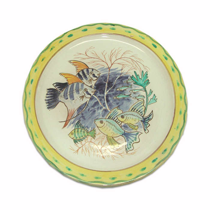 Rare Hand Painted Linnware Signed DB 1953 Wall Plate