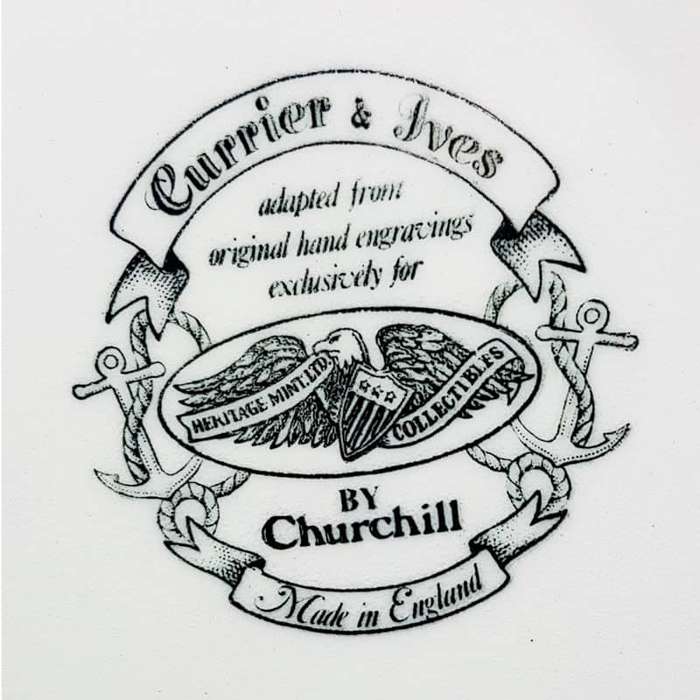 Currier and Ives Theoxena Plate by Churchill