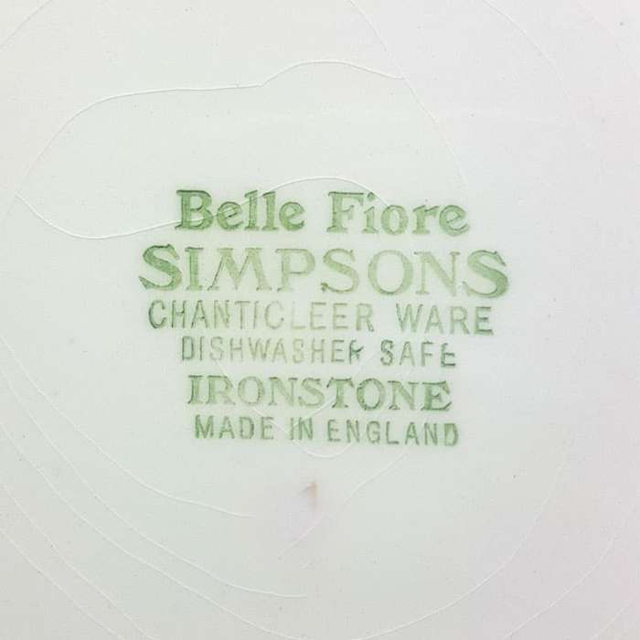 Belle Fiore With Simpson Stamp Entree Plate