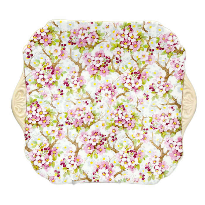 Shelley Maytime Large Tea Cake Plate