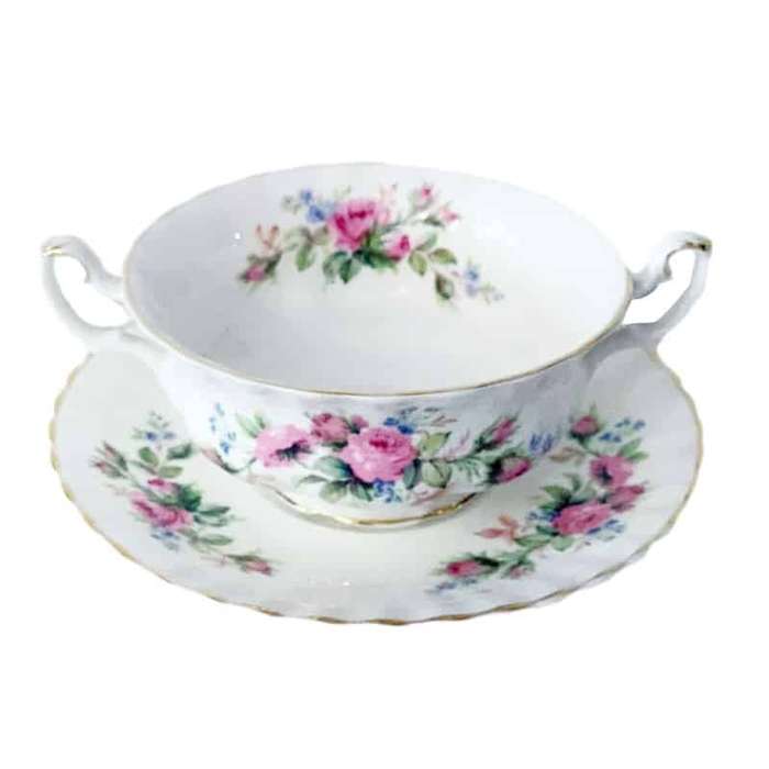 Royal Albert Moss Rose Soup Coupe
