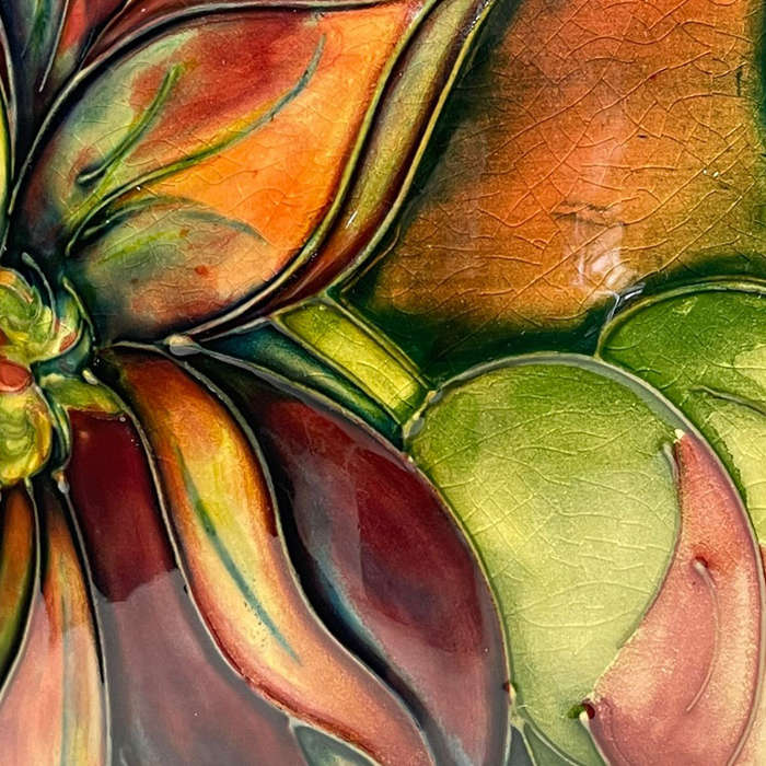 Flambe Walter Moorcroft Dahlia Vase