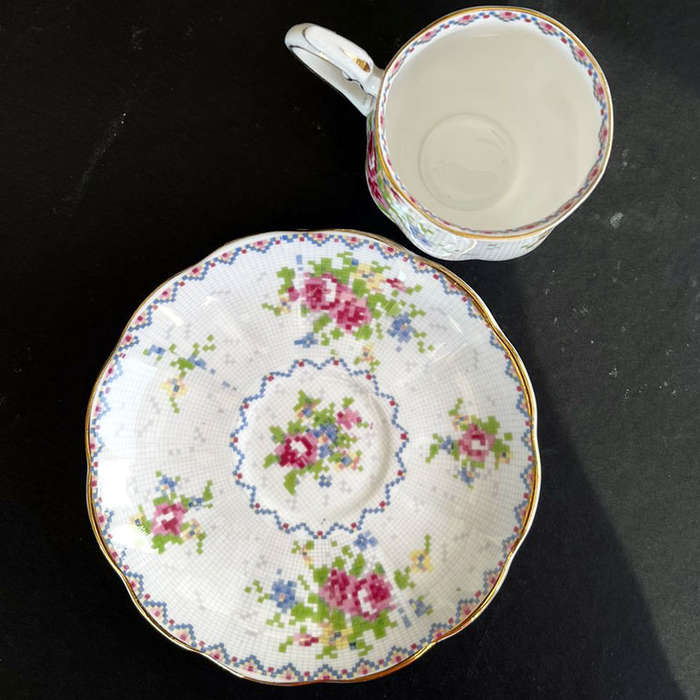 Royal Albert Petit Point Coffee Duo