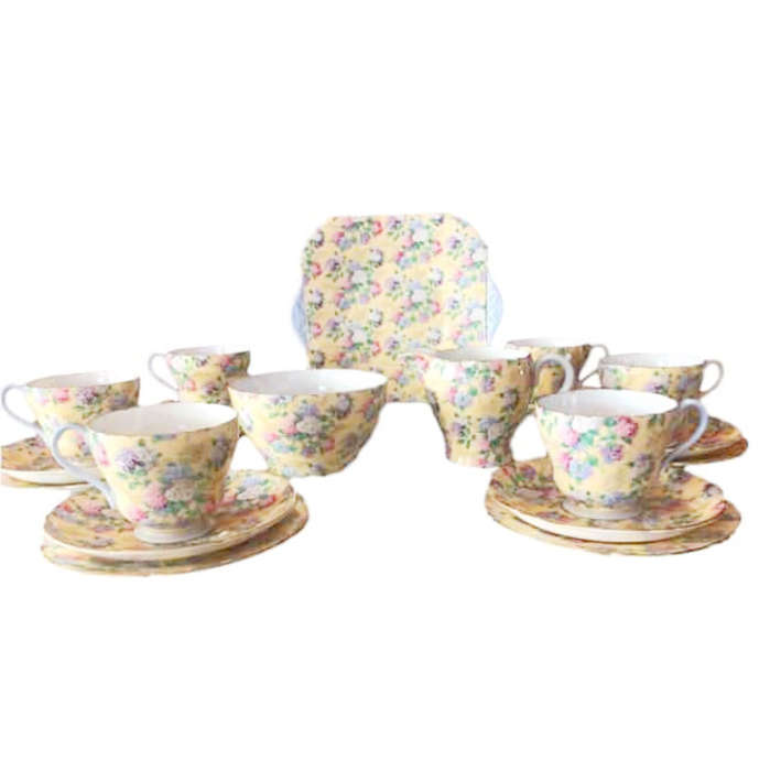 Shelley Summer Glory Pattern 21 Piece Tea Set