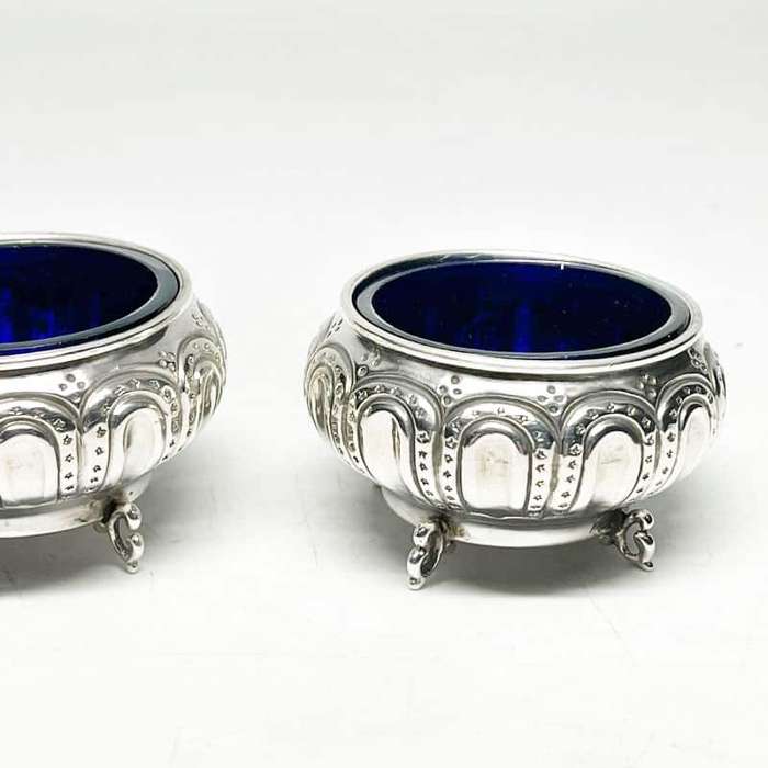 Pair Hallmarked Silver Salts Sheffield 1896