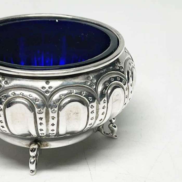 Pair Hallmarked Silver Salts Sheffield 1896
