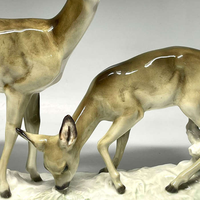 Rare Hutschenreuther Deer Group Tutter Germany