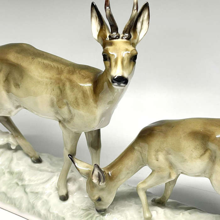 Rare Hutschenreuther Deer Group Tutter Germany