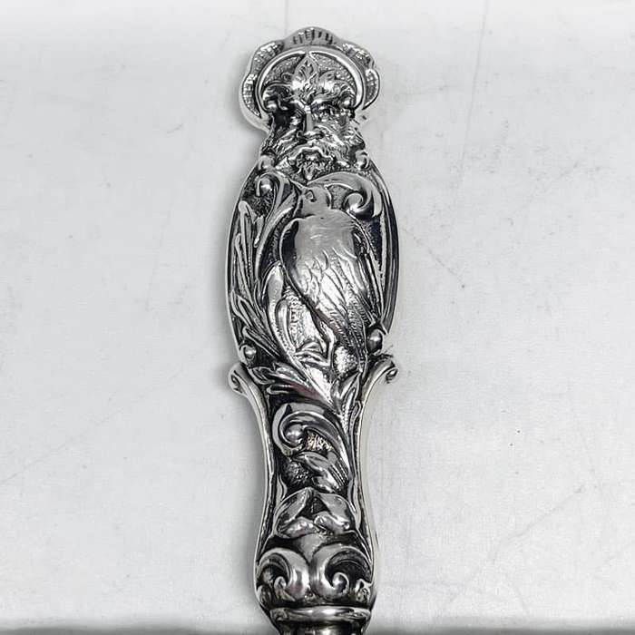 Victorian Silver Ornate Roller Blotter Desk Accessory
