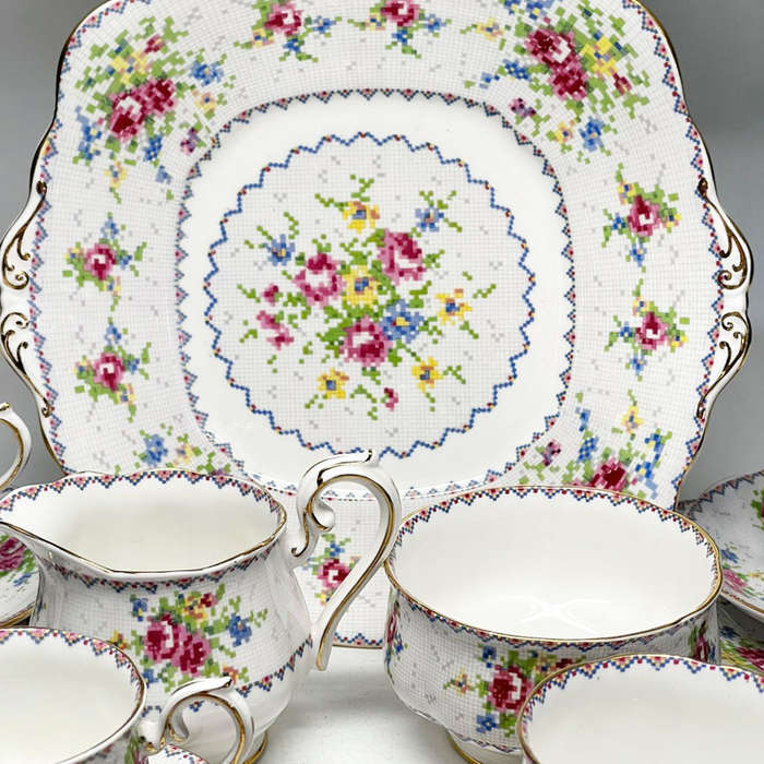 Royal Albert Petit Point 21 Piece Tea Set