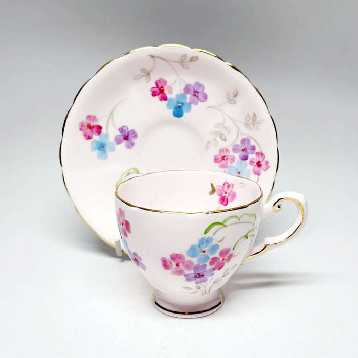 Tuscan China Spring Floral Demitasse Duo