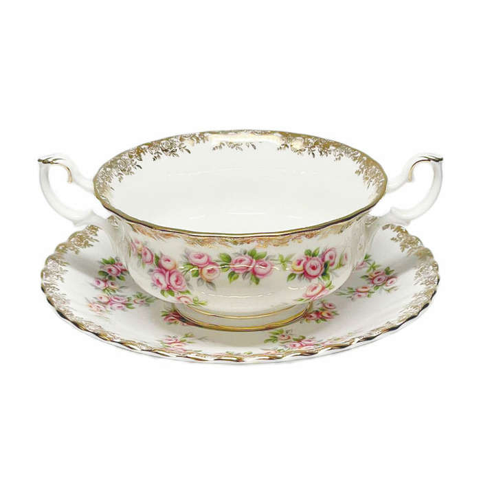 Royal Albert Dimity Rose Soup Coupe