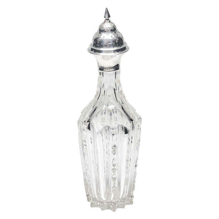 Silver Topped Cut Glass Pepperette