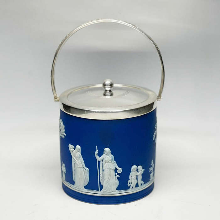 Wedgwood Jasperware Biscuit Barrel C1860
