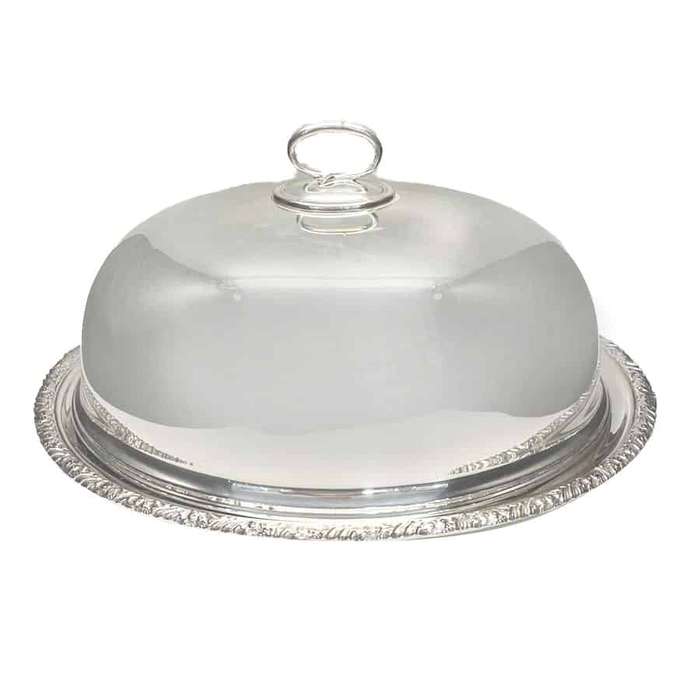 Silver Plated Meat Plate With Meat Dome Mappin and Webb