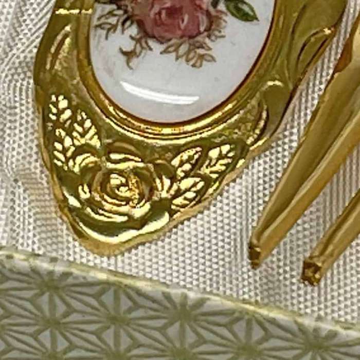 Eetrite 24ct Gold Plated Royal Albert Red Rose Cake Forks