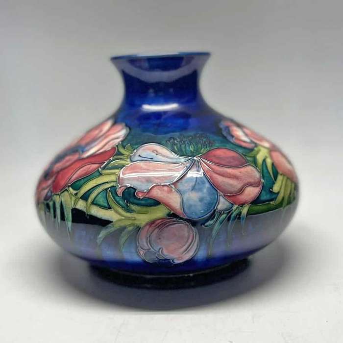 Walter Moorcroft Anemone Balustrade Vase C1949