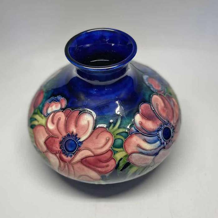 Walter Moorcroft Anemone Balustrade Vase C1949