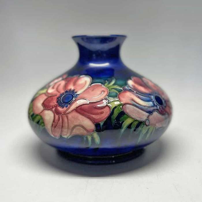 Walter Moorcroft Anemone Balustrade Vase C1949