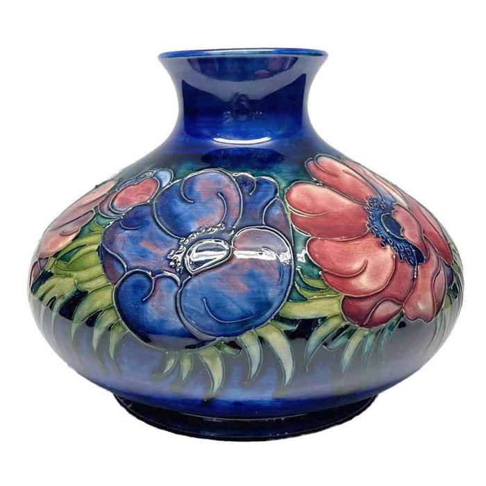 Walter Moorcroft Anemone Balustrade Vase C1949