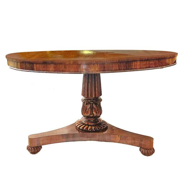 William VI Rosewood Tilt Top Centre Table C1860