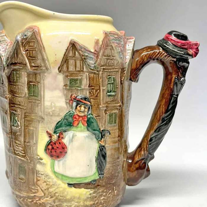 Royal Doulton Dickens Series  Sairey Gamp Relief Moulded Jug