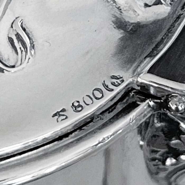 Art Nouveau Crystal and Silver Claret Jug Post 1894