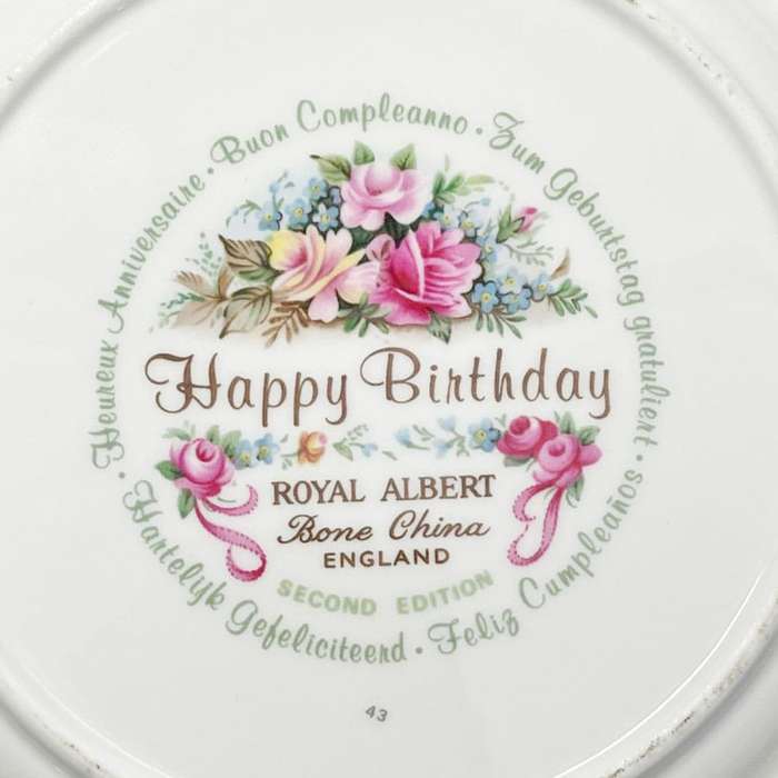 Royal Albert Happy Birthday Second Edition Plate