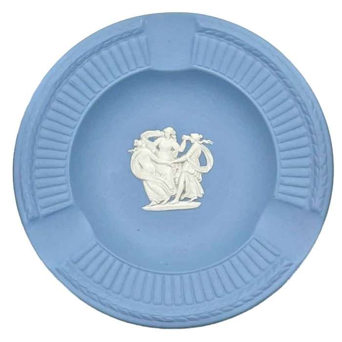 Wedgwood  Blue Jasperware Three Maidens Ashtray