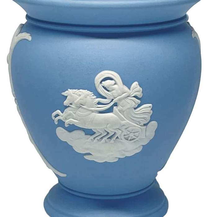 Wedgwood Light Blue Jasperware Vase Pegasus