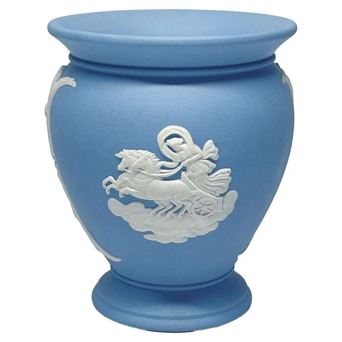 Wedgwood Light Blue Jasperware Vase Pegasus