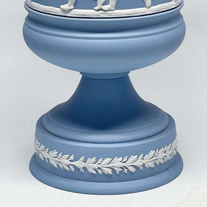 Wedgwood Blue Jasper Dip Vase and Cover 20th