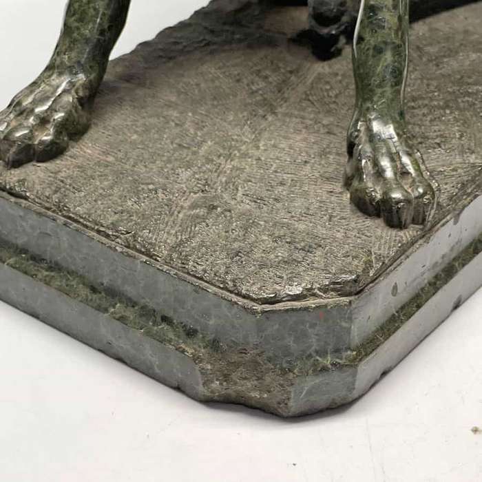 Italian 19th Century Grand Tour Serpentine Carving Of A Dog