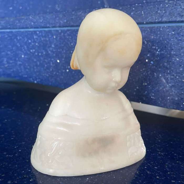 Victorian Alabaster Girl Sigismund Wernekinck