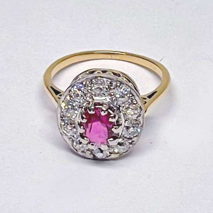 18ct Gold Ruby and Diamond Ring