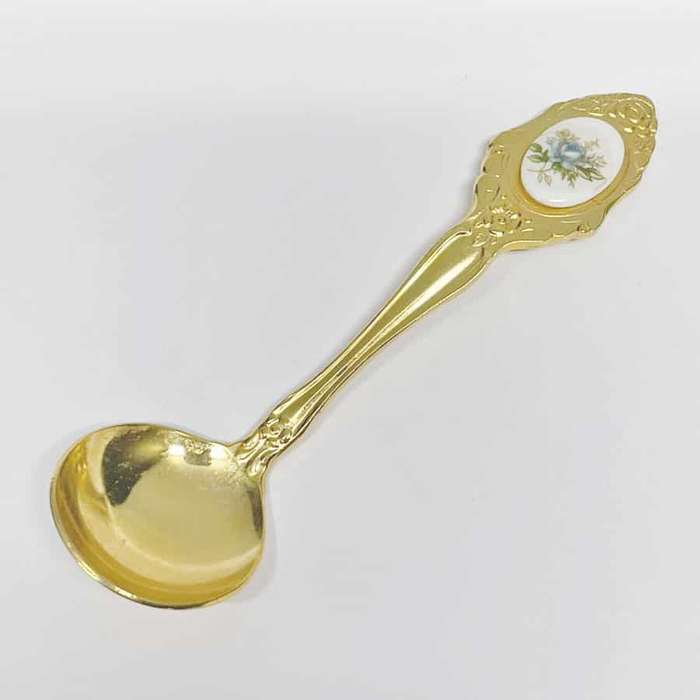 Eetrite 24ct Gold Plated Royal Albert Moonlight Rose Sugar Spoon