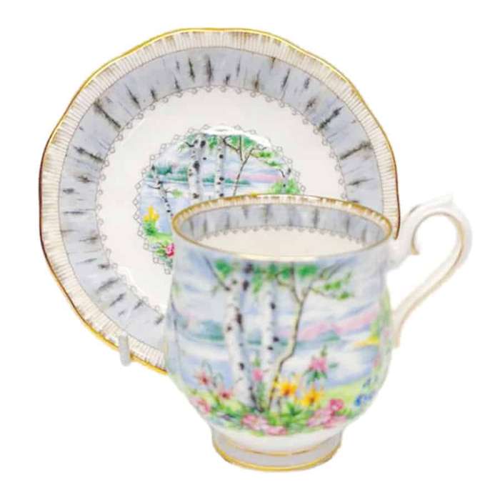 Royal Albert Silver Birch Demitasse Duo