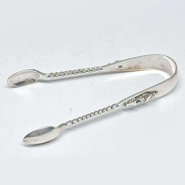 Hallmarked Silver Apostle Sugar Tongs London 1885