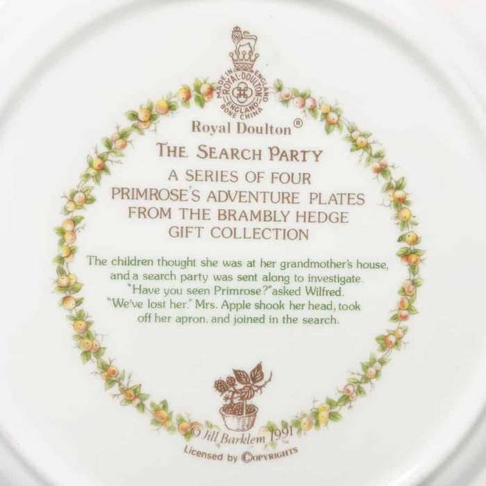 Brambly Hedge Royal Doulton The Search Party Plate
