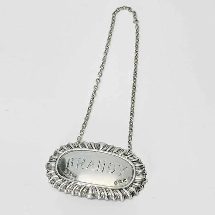 Hallmarked Silver Liquor Brandy Decanter Label
