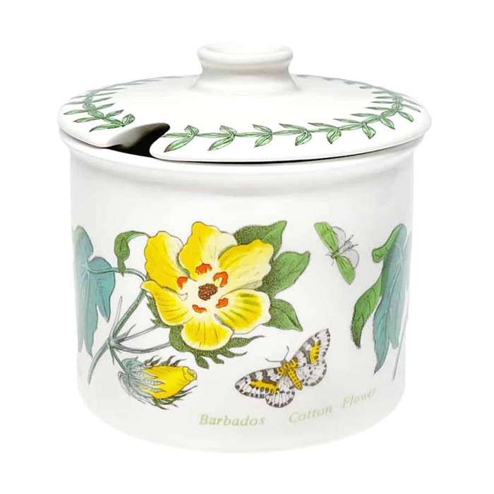 Portmeirion Botanic Garden Sugar Jam Jar Cotton Flower