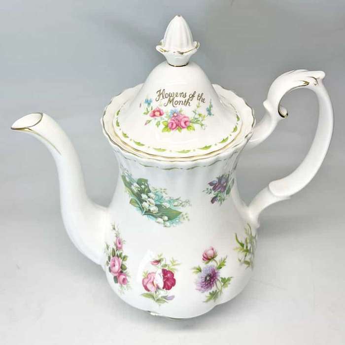 Royal Albert Flower Of The Month Coffee Pot