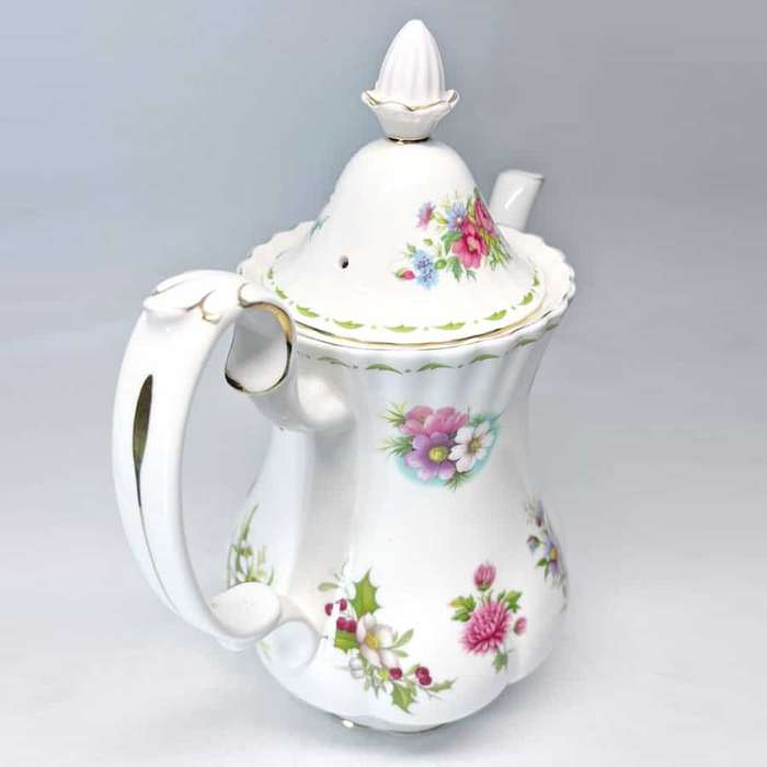 Royal Albert Flower Of The Month Coffee Pot