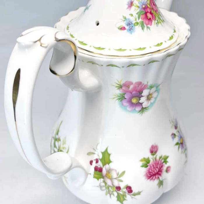 Royal Albert Flower Of The Month Coffee Pot