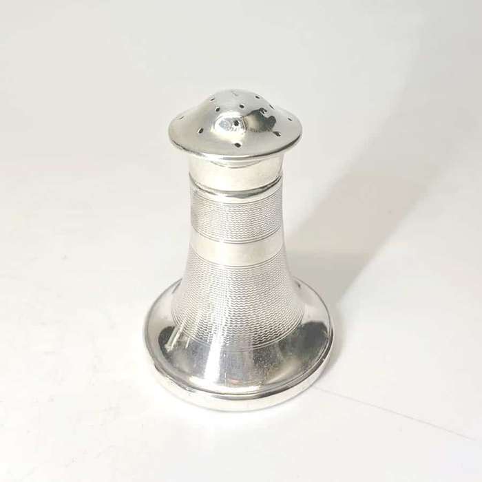 Art Deco Five Piece Hallmarked Silver Condiment Set Birmingham 1934