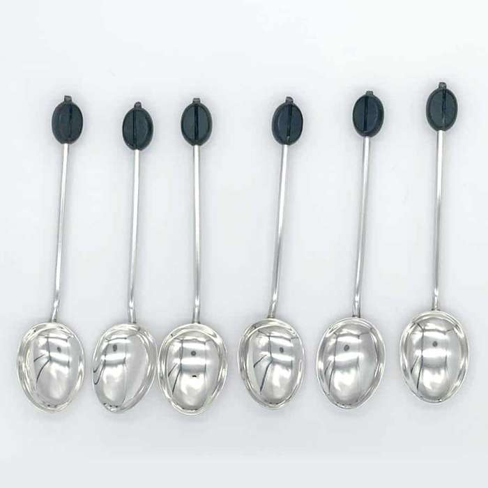 Hallmarked Silver Birmingham 1949 Coffee Bean Spoons