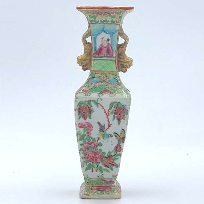 Chinese Export  Famille Rose  Four Panel Vase C1875