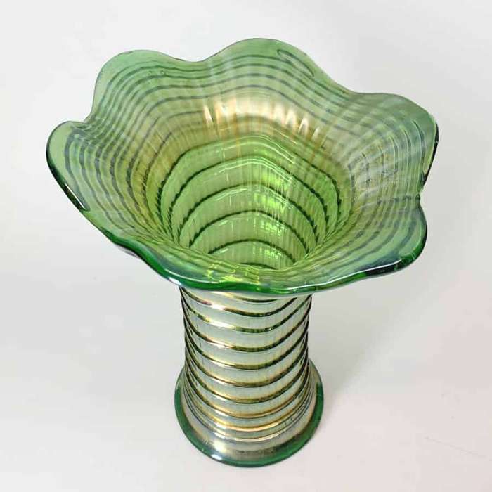 Imperial Carnival Glass Ripple Vase C1930